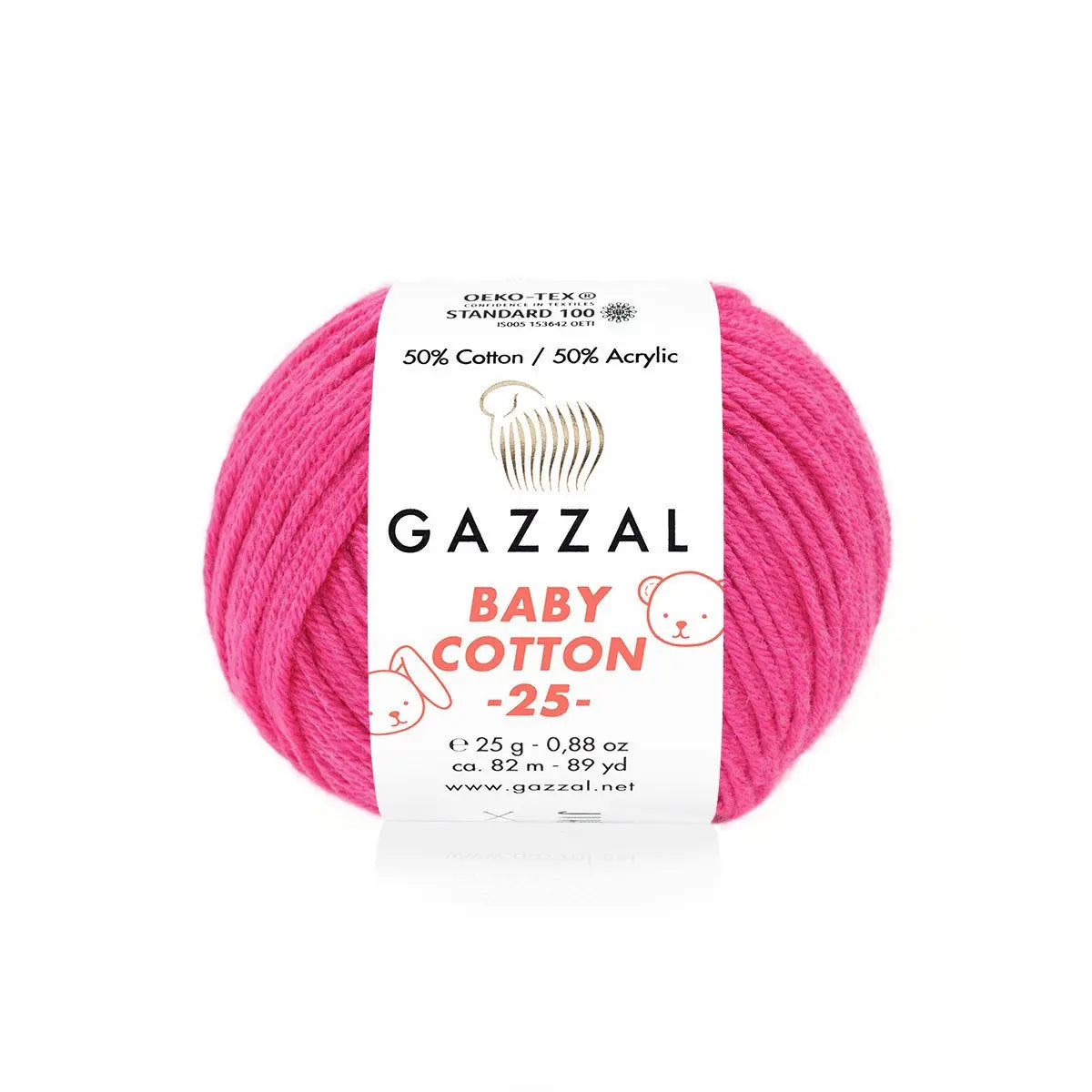 Gazzal Baby Cotton 25 Cotton Yarn, Hand knitting, Crochet, Hobbyshopy