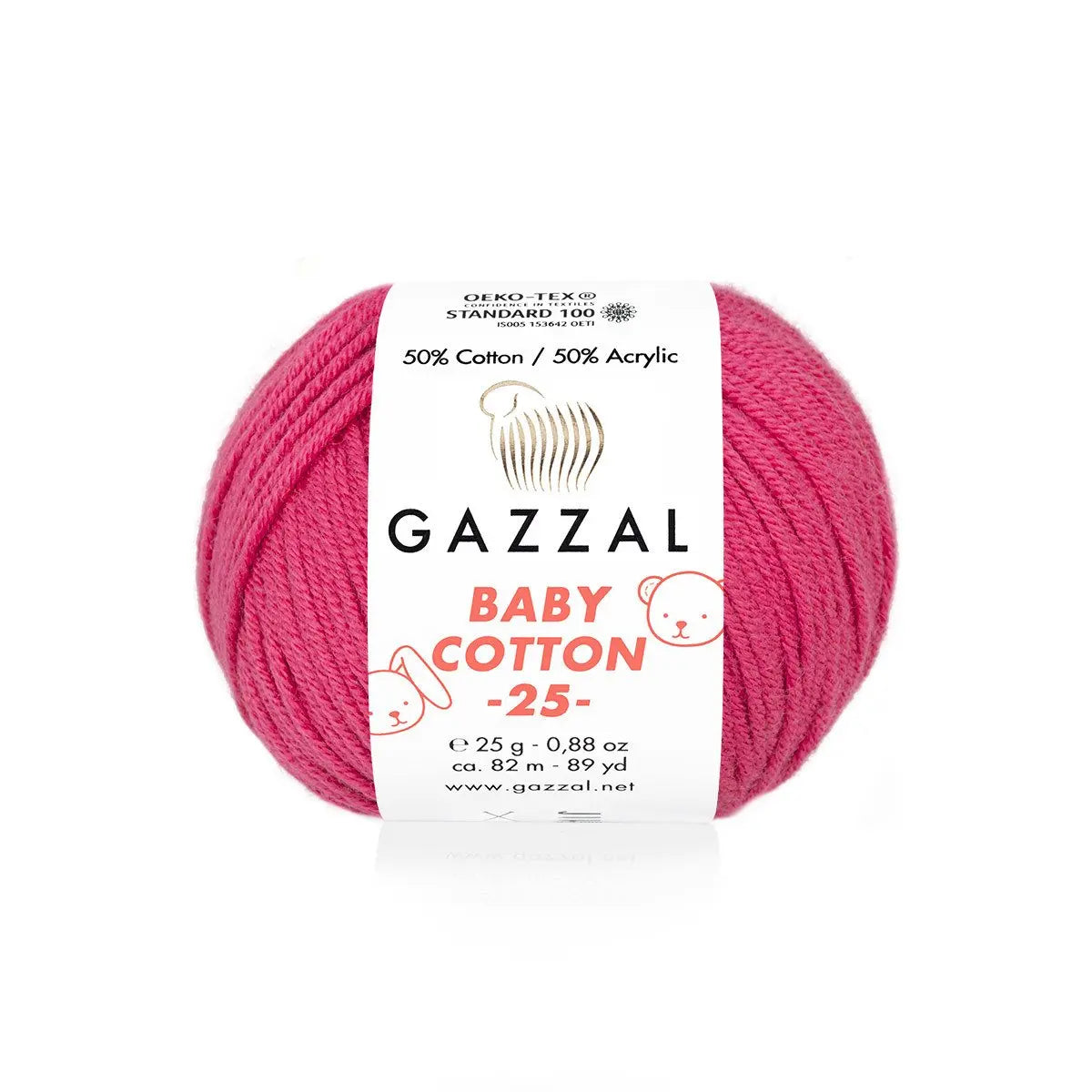 Gazzal Baby Cotton 25 Cotton Yarn, Hand knitting, Crochet, Hobbyshopy