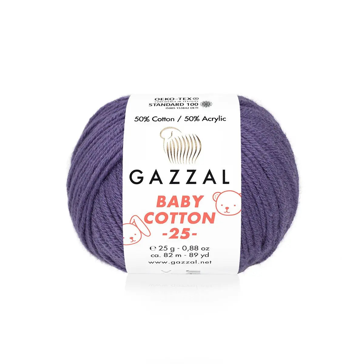 Gazzal Baby Cotton 25 Cotton Yarn, Hand knitting, Crochet, Hobbyshopy