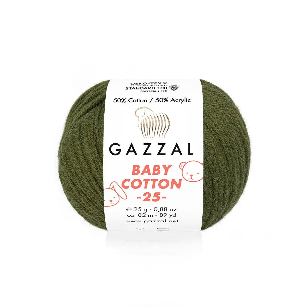 Gazzal Baby Cotton 25 Cotton Yarn, Hand knitting, Crochet, Hobbyshopy