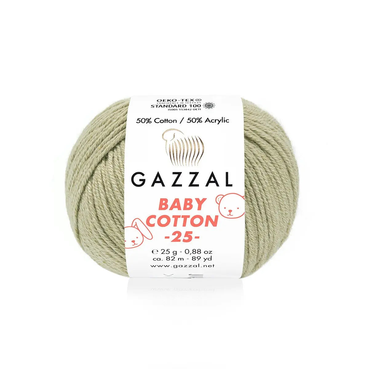 Gazzal Baby Cotton 25 Cotton Yarn, Hand knitting, Crochet, Hobbyshopy