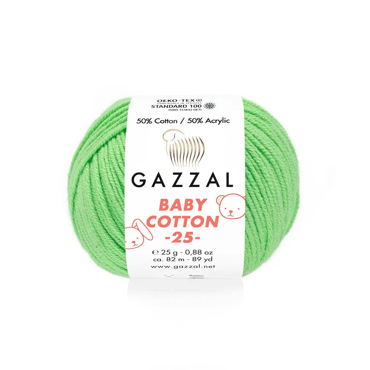 Gazzal Baby Cotton 25 Cotton Yarn, Hand knitting, Crochet, Hobbyshopy