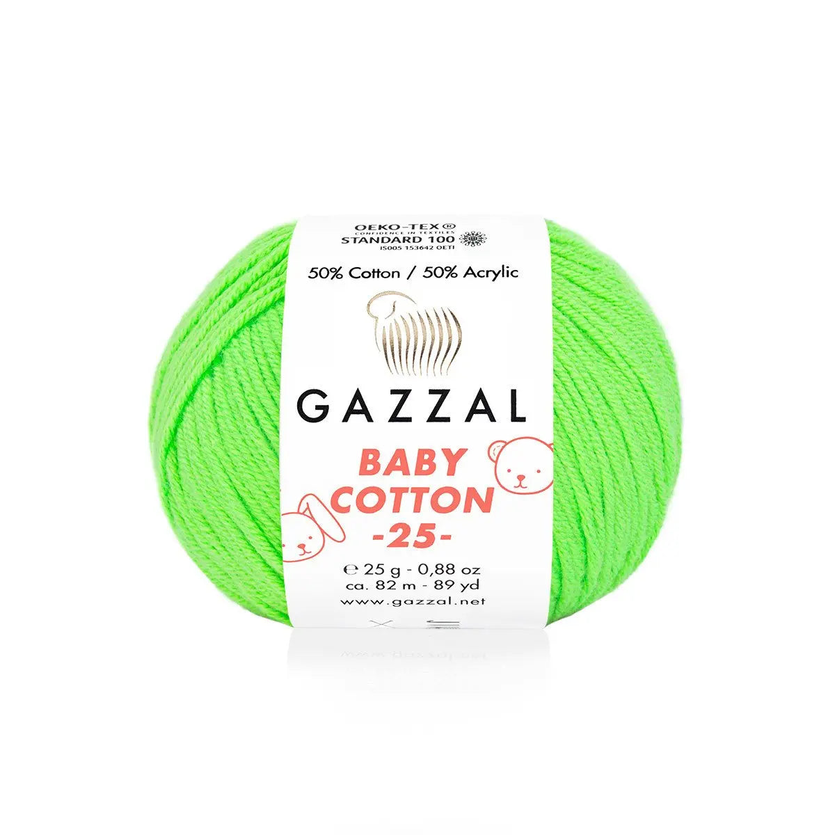 Gazzal Baby Cotton 25 Cotton Yarn, Hand knitting, Crochet, Hobbyshopy