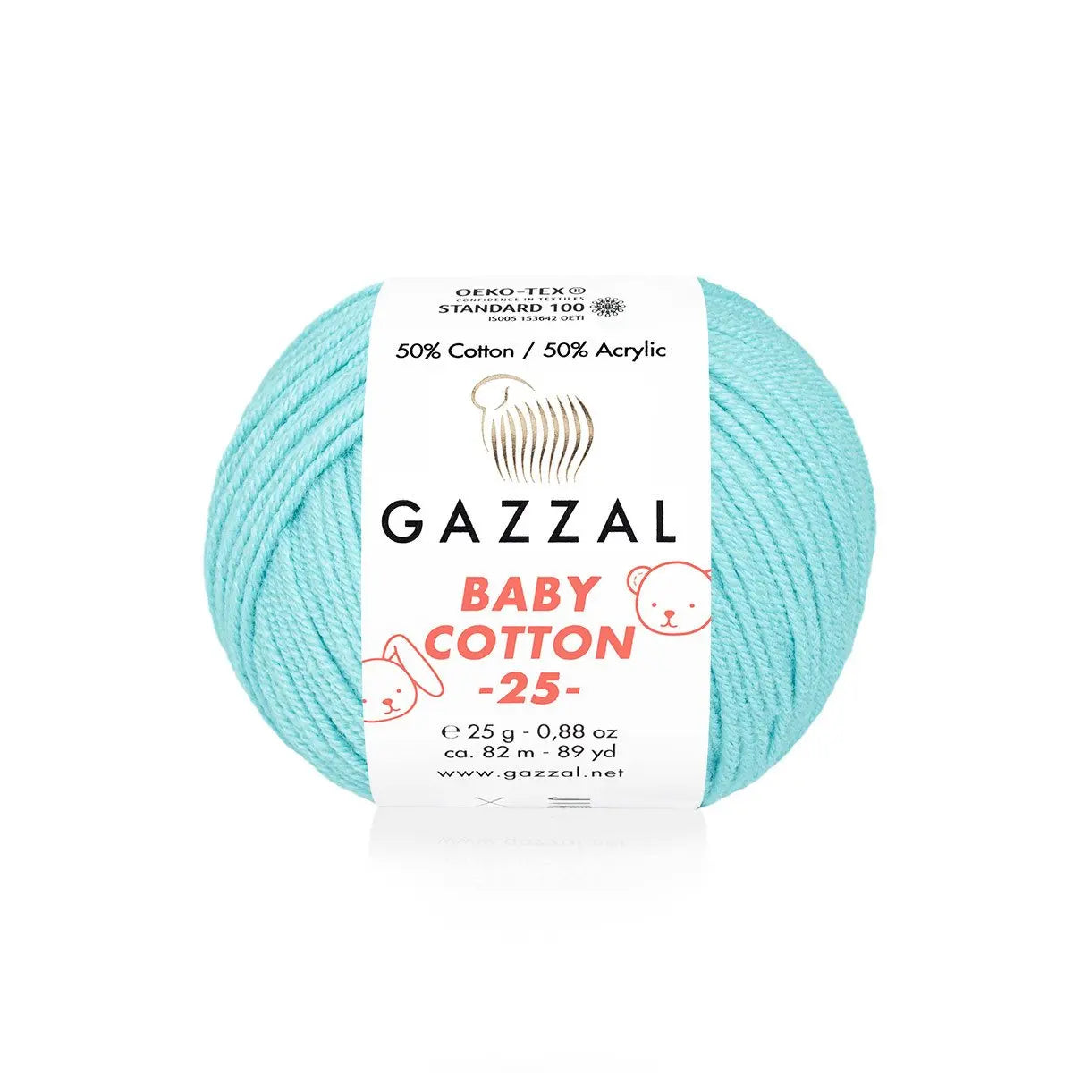 Gazzal Baby Cotton 25 Cotton Yarn, Hand knitting, Crochet, Hobbyshopy