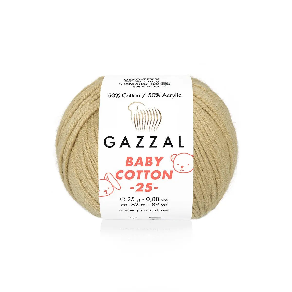 Gazzal Baby Cotton 25 Cotton Yarn, Hand knitting, Crochet, Hobbyshopy