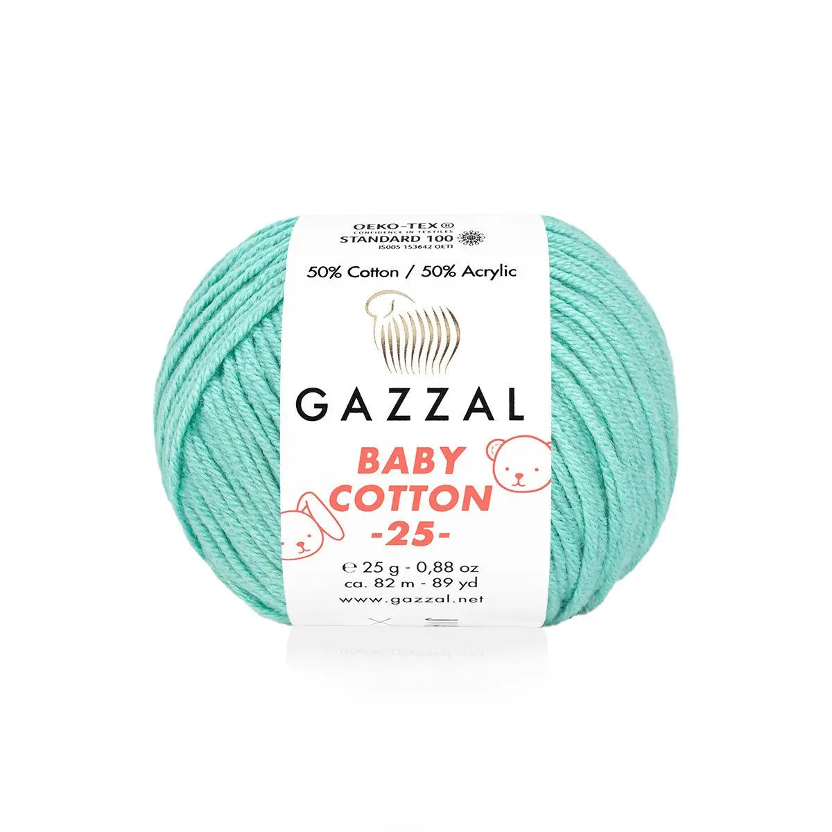 Gazzal Baby Cotton 25 Cotton Yarn, Hand knitting, Crochet, Hobbyshopy