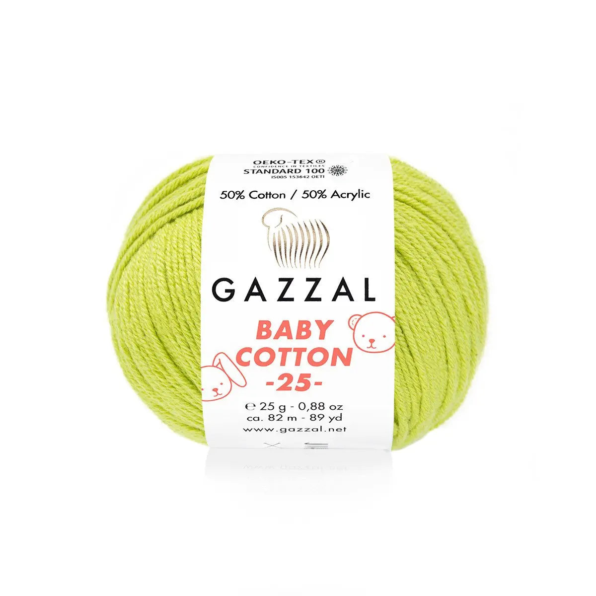 Gazzal Baby Cotton 25 Cotton Yarn, Hand knitting, Crochet, Hobbyshopy