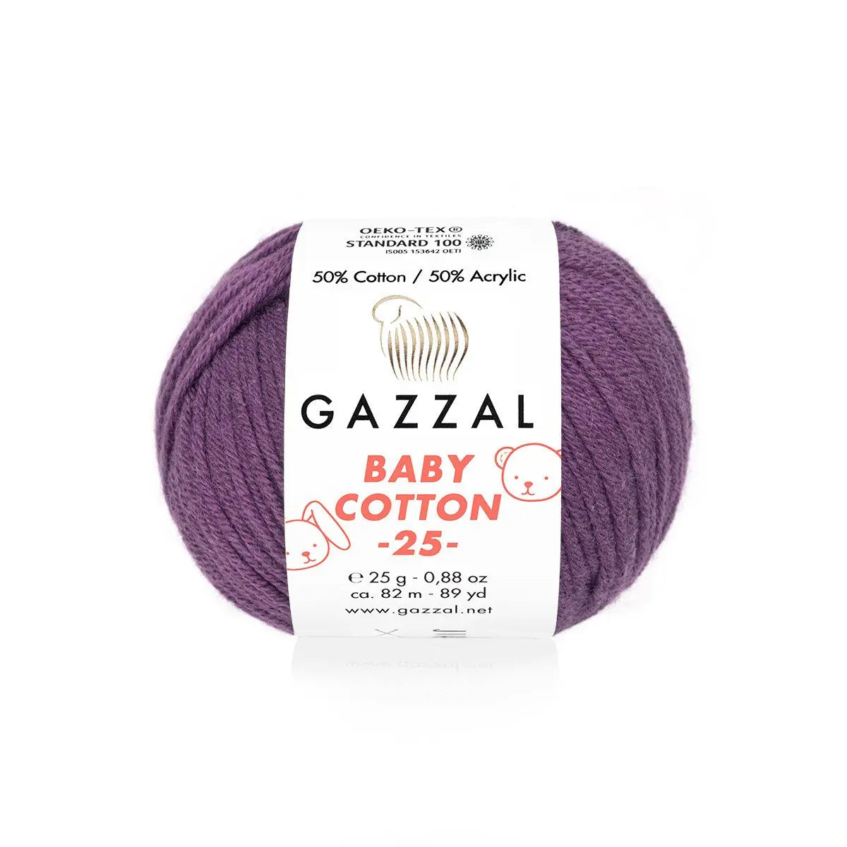 Gazzal Baby Cotton 25 Cotton Yarn, Hand knitting, Crochet, Hobbyshopy