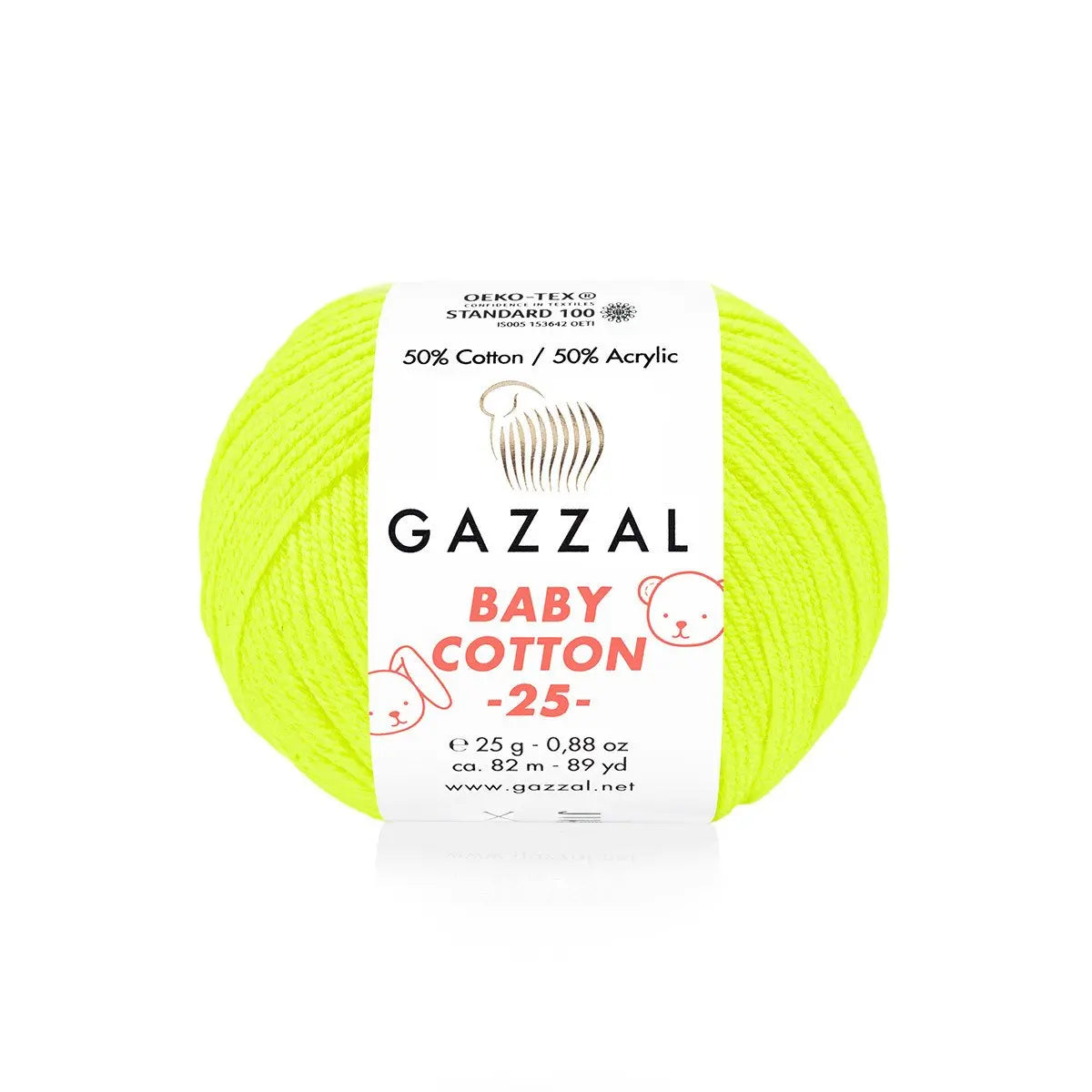 Gazzal Baby Cotton 25 Cotton Yarn, Hand knitting, Crochet, Hobbyshopy