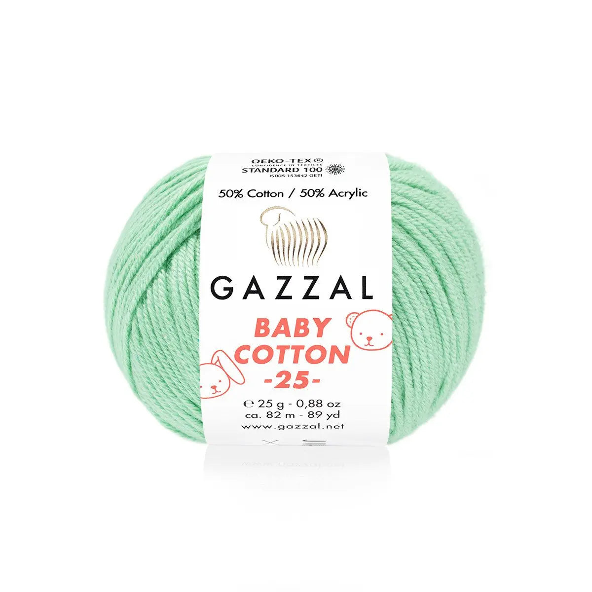 Gazzal Baby Cotton 25 Cotton Yarn, Hand knitting, Crochet, Hobbyshopy