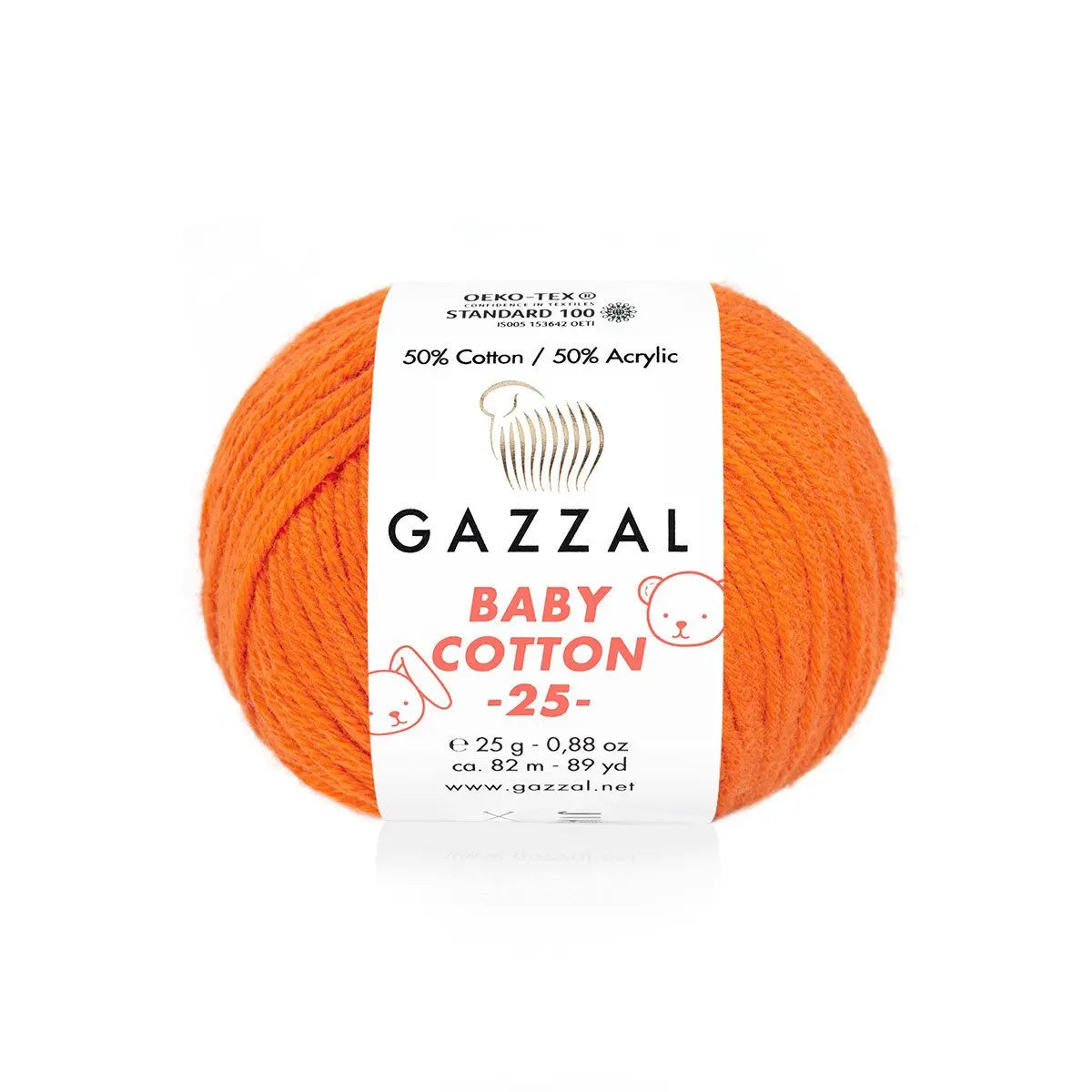 Gazzal Baby Cotton 25 Cotton Yarn, Hand knitting, Crochet, Hobbyshopy