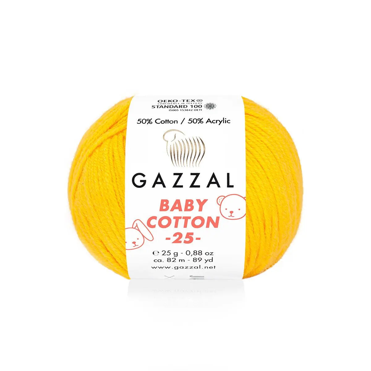 Gazzal Baby Cotton 25 Cotton Yarn, Hand knitting, Crochet, Hobbyshopy