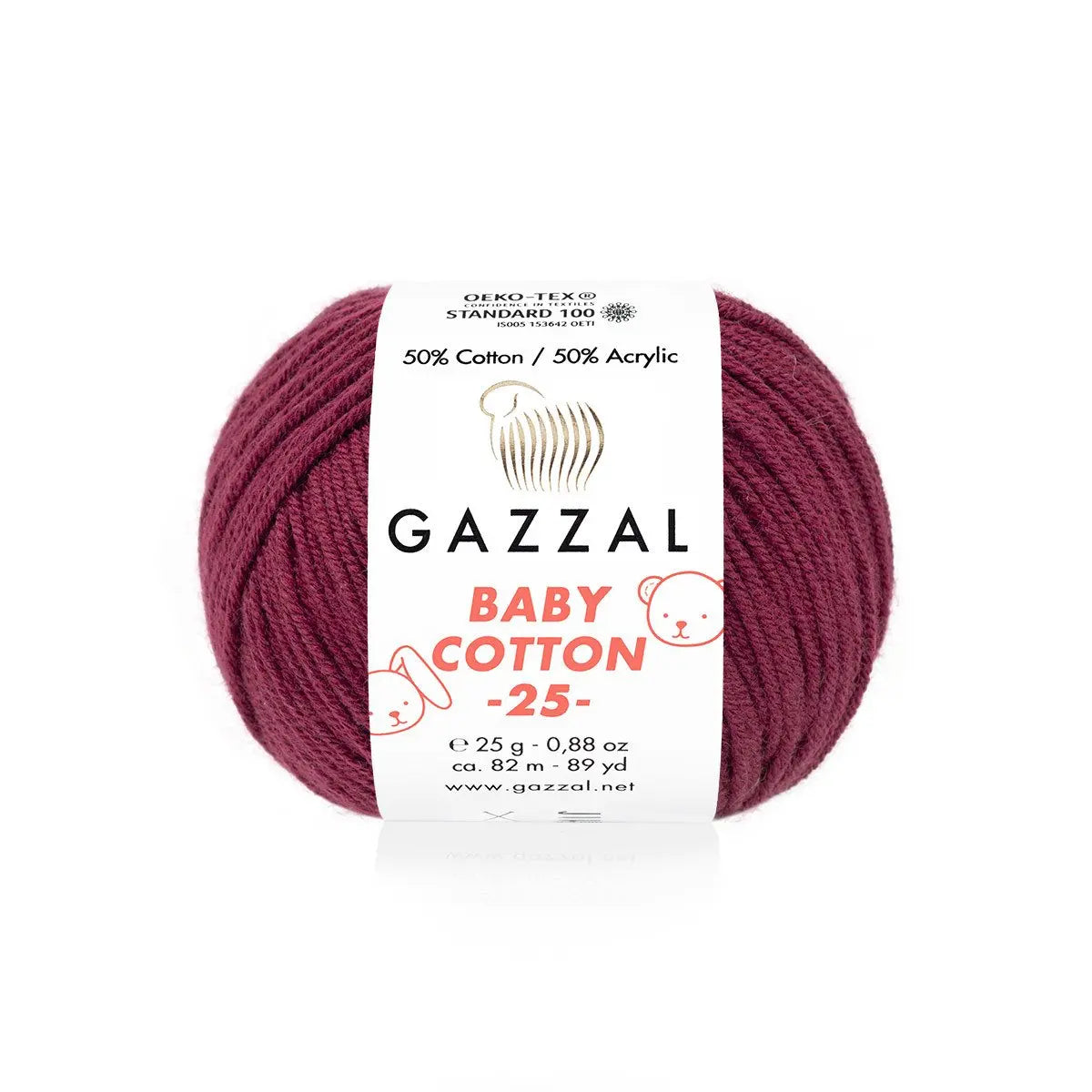 Gazzal Baby Cotton 25 Cotton Yarn, Hand knitting, Crochet, Hobbyshopy