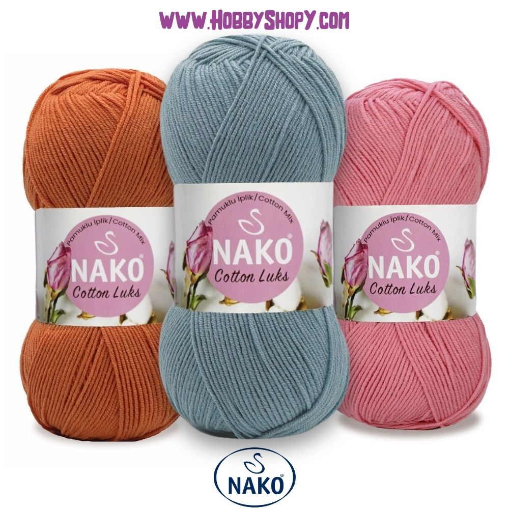 Nako Cotton Luks, cotton yarn, hand knitting, crochet, amigrumi